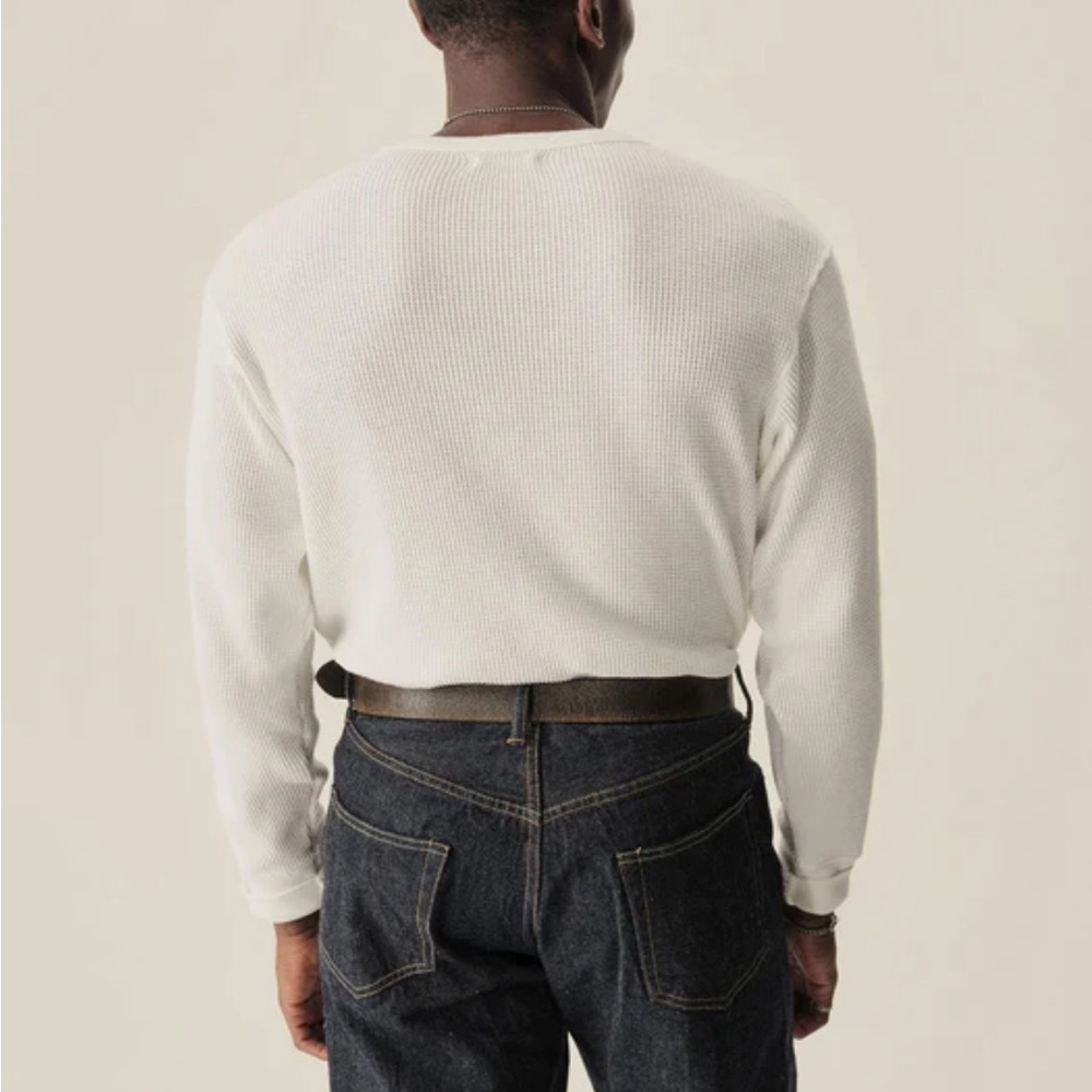 Buck Mason Toughknit Thermal Long Sleeve Crew shirt. - Picture 3 of 8